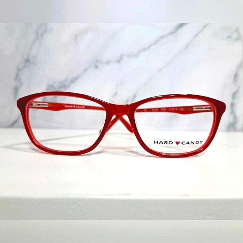 New RED Rx'able Eyeglass Frame, women full rim glasses, cat eye petite HC30